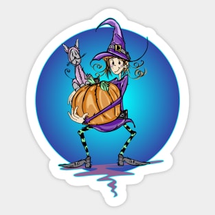 Cute Halloween Witch Sticker